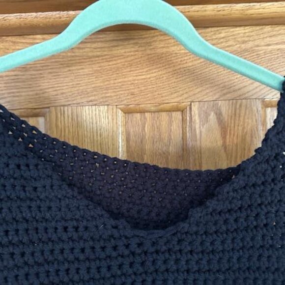 Crocheted Womens Chunky Black Cat Sweater Experiment New Handmade Pullover 3X - Picture 7 of 15